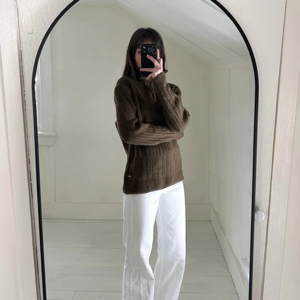 Hugo Boss Wool Collared Quarter Zip Sweater Size Mens L - Picture 5 of 10